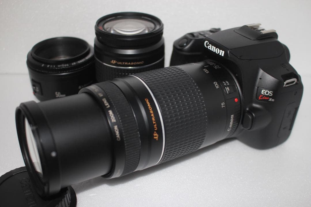 Wi-Fi/動画/Canon kiss X10標準&望遠&単焦点レンズセット