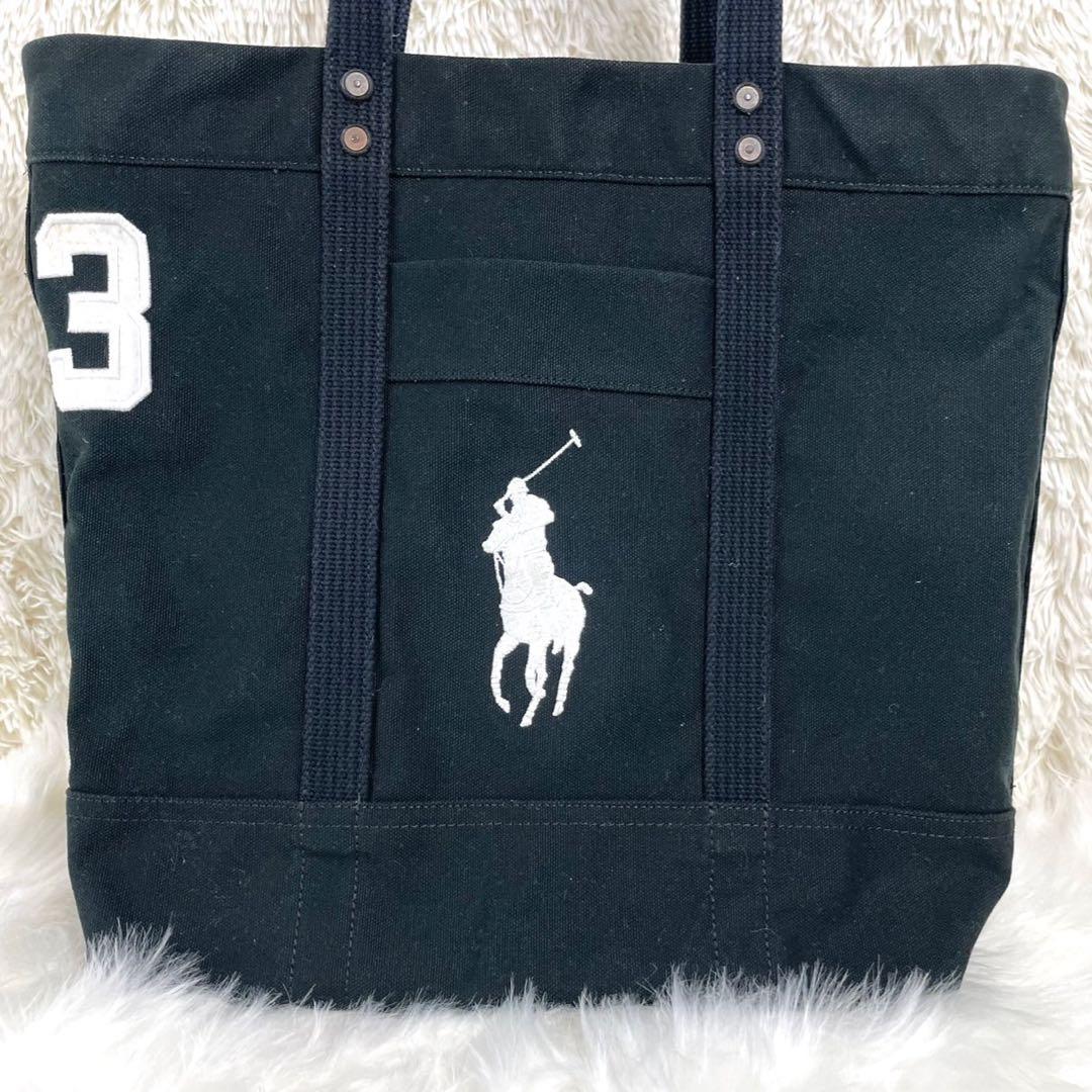 人気モデル✨ ラルフローレン キャンバス トートバッグ 刺繍ロゴ 入手困難