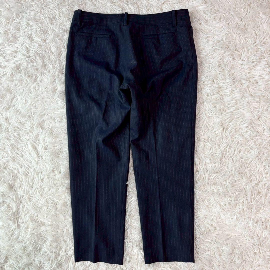 美品✨オリヒカ パンツスーツ ノーカラー ウォッシャブル ストライプ 近年モデル