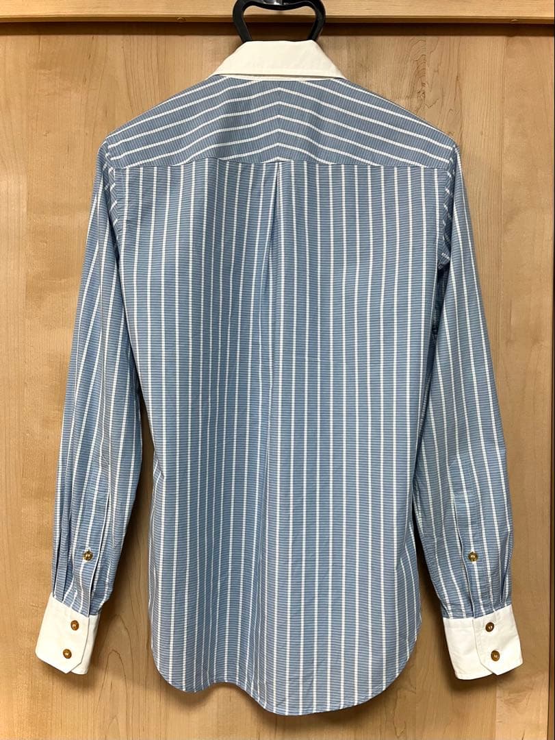 【美品】 ヴィヴィアンウエストウッドマン クレリックカラー ストライプ シャツ