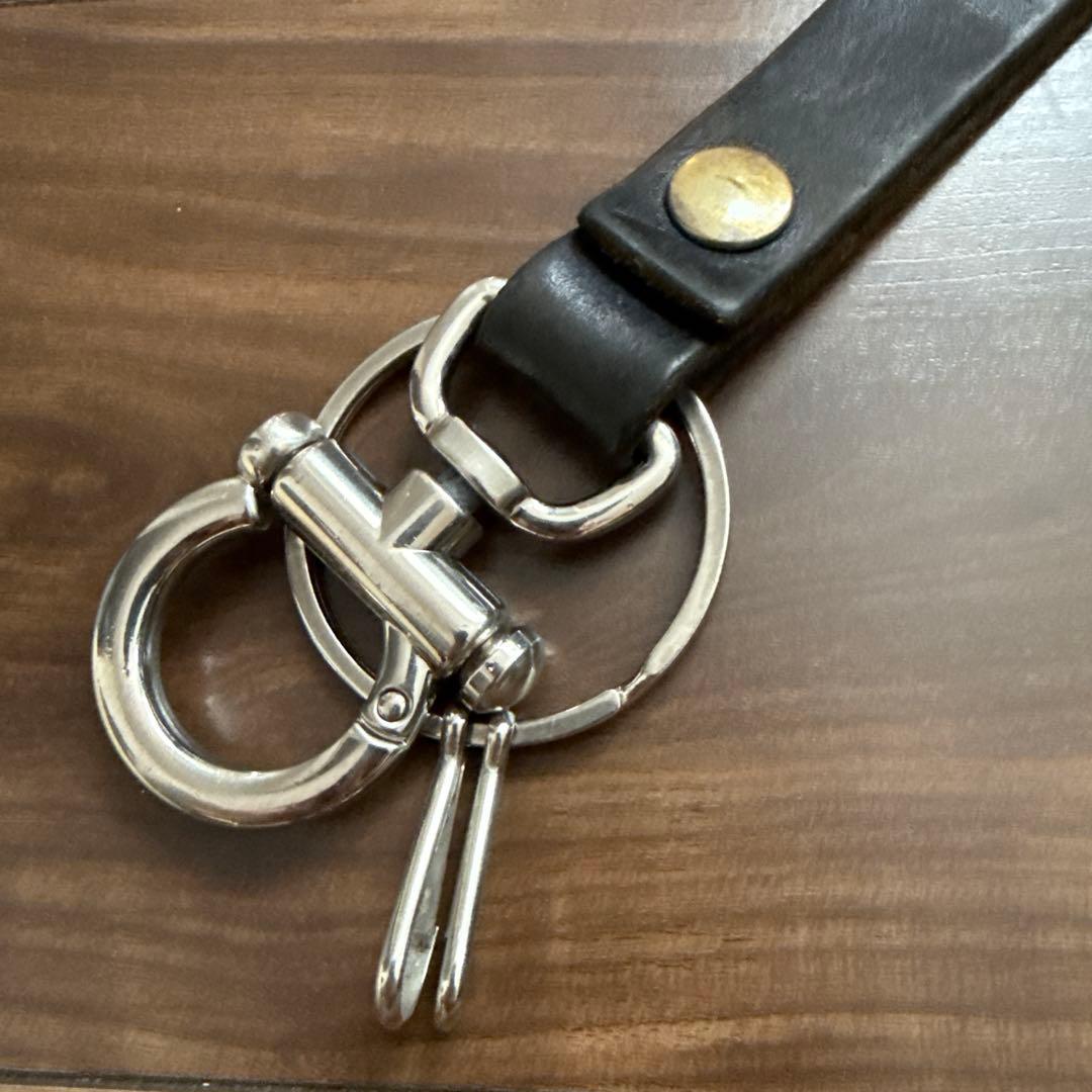 Hender Scheme キーフロック ブラックキーホルダー レザー