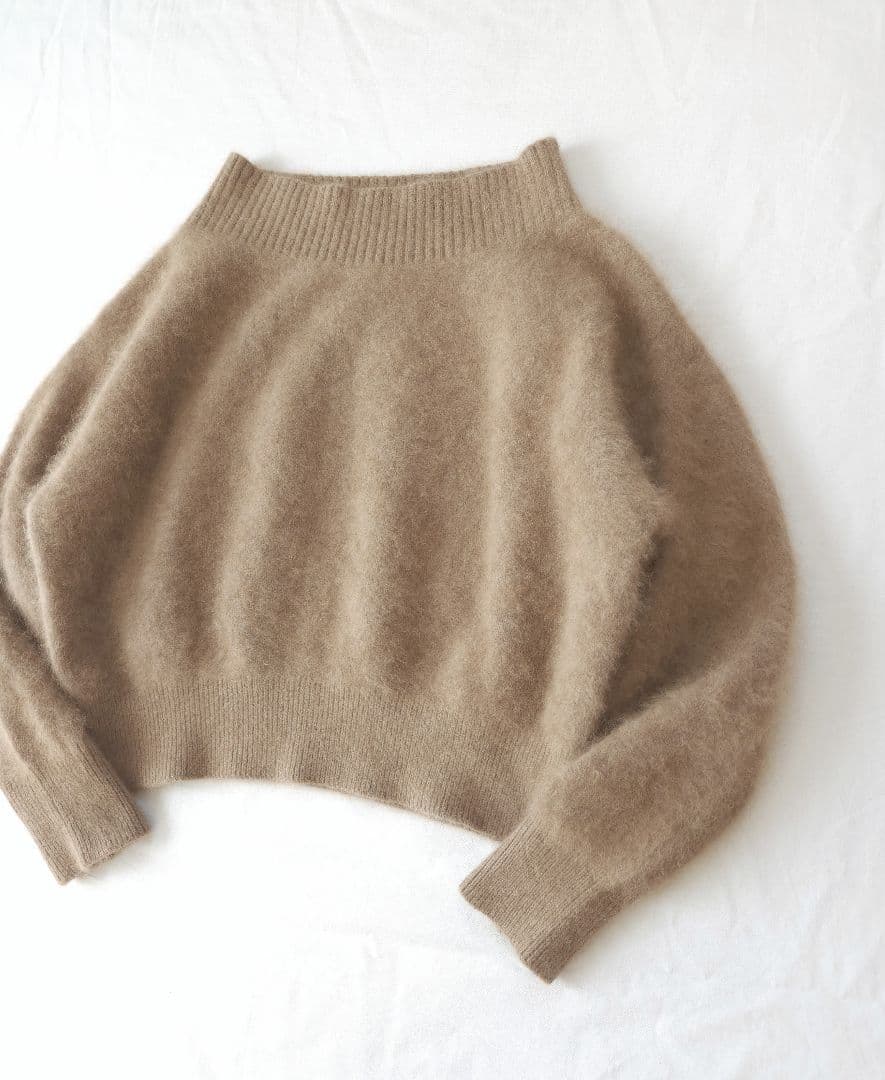 NOBLE ノーブル　ラクーン プルオーバー ニット ショート ふわふわ