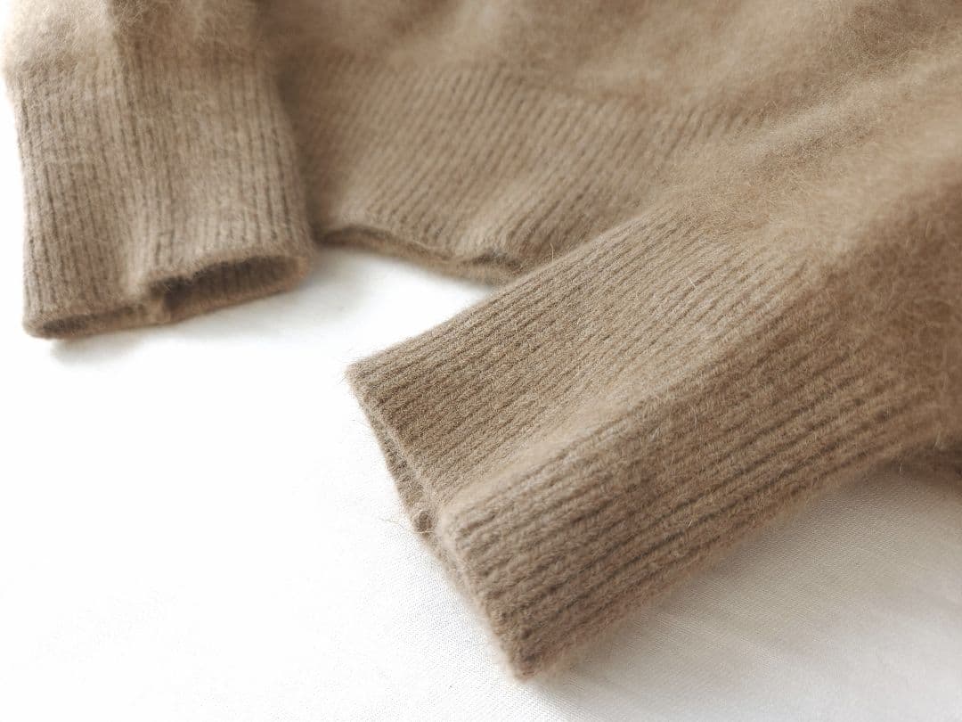 NOBLE ノーブル　ラクーン プルオーバー ニット ショート ふわふわ