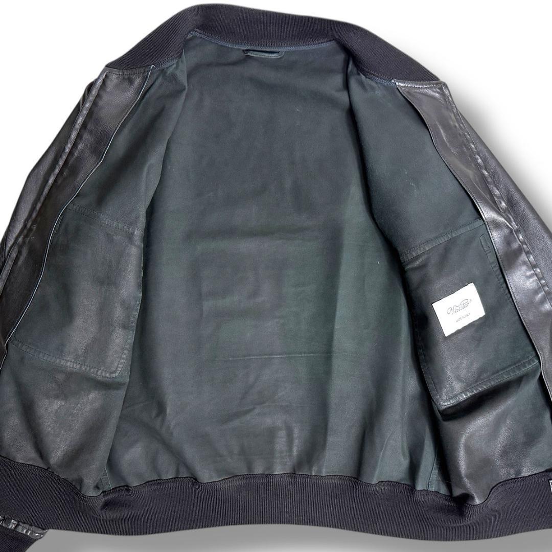 J6248 美品 ヴァルスター ラムレザーブルゾン ブラック 46