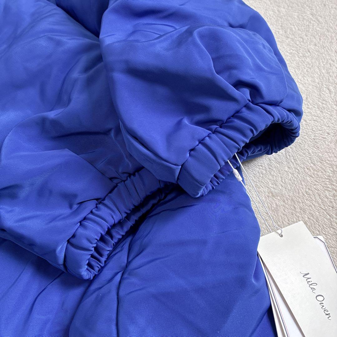 Mila Owen ステンカラーフレンチダウンAラインコート　ブルー