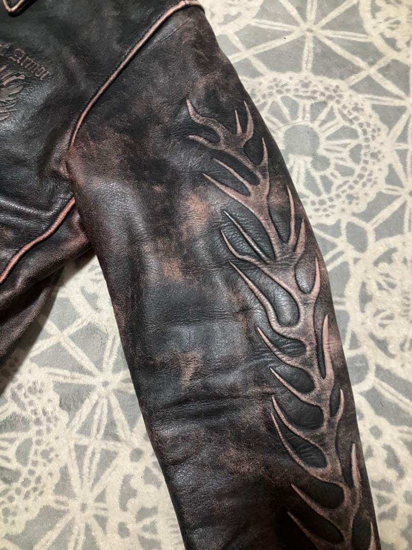 オールド　wind armor ファイヤースカル　レザージャケット