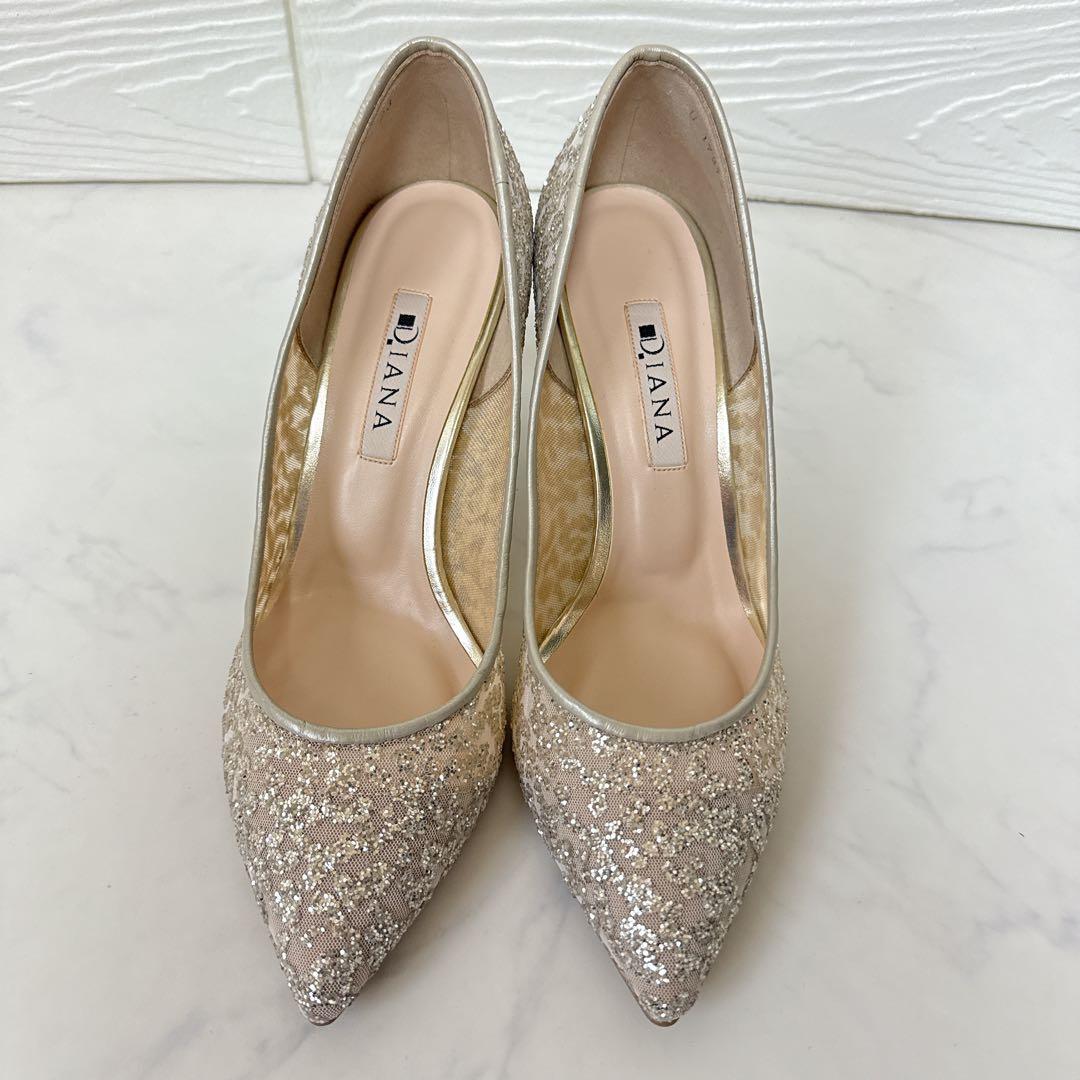 Mari　グリッター チュール パンプス ブライダル 結婚式 箱付 23