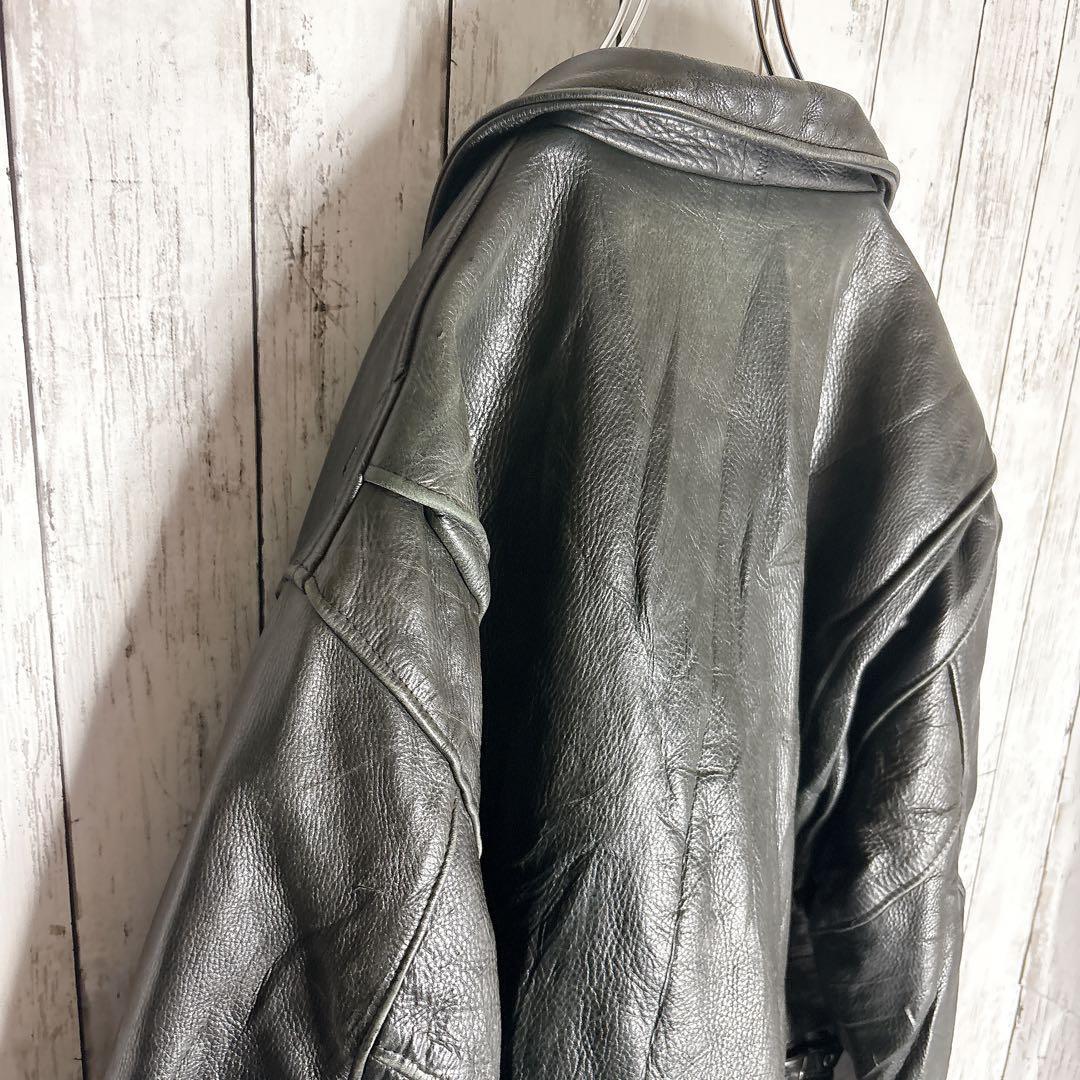 90s schott ショット シングルライダース レザージャケット 古着□