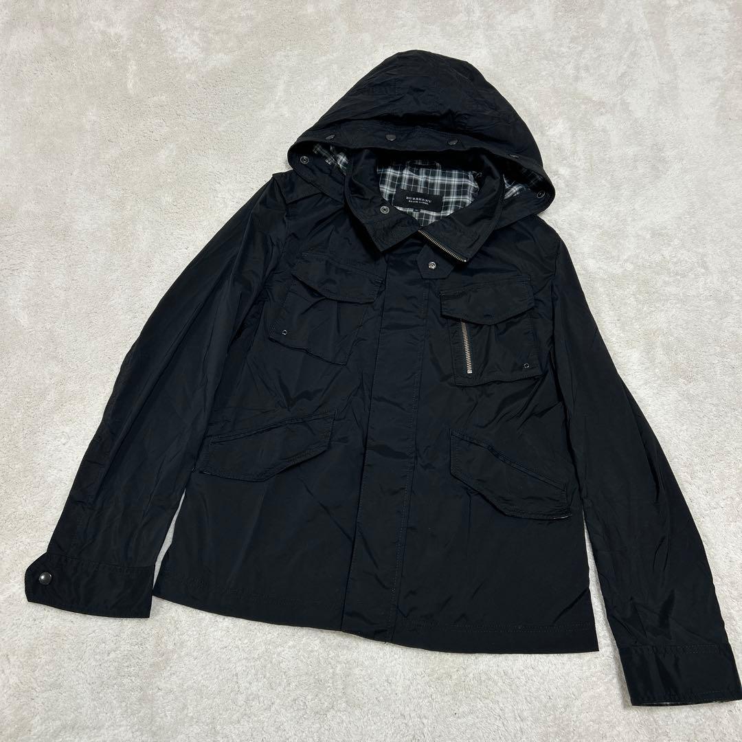 ♦︎新品同様♦︎バーバリーブラックレーベル♦︎ブラック マウンテンパーカー フード付き