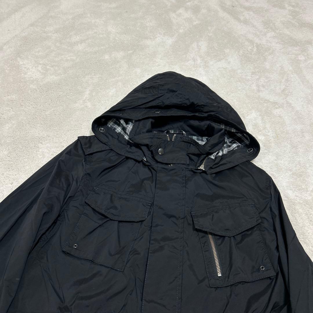 ♦︎新品同様♦︎バーバリーブラックレーベル♦︎ブラック マウンテンパーカー フード付き