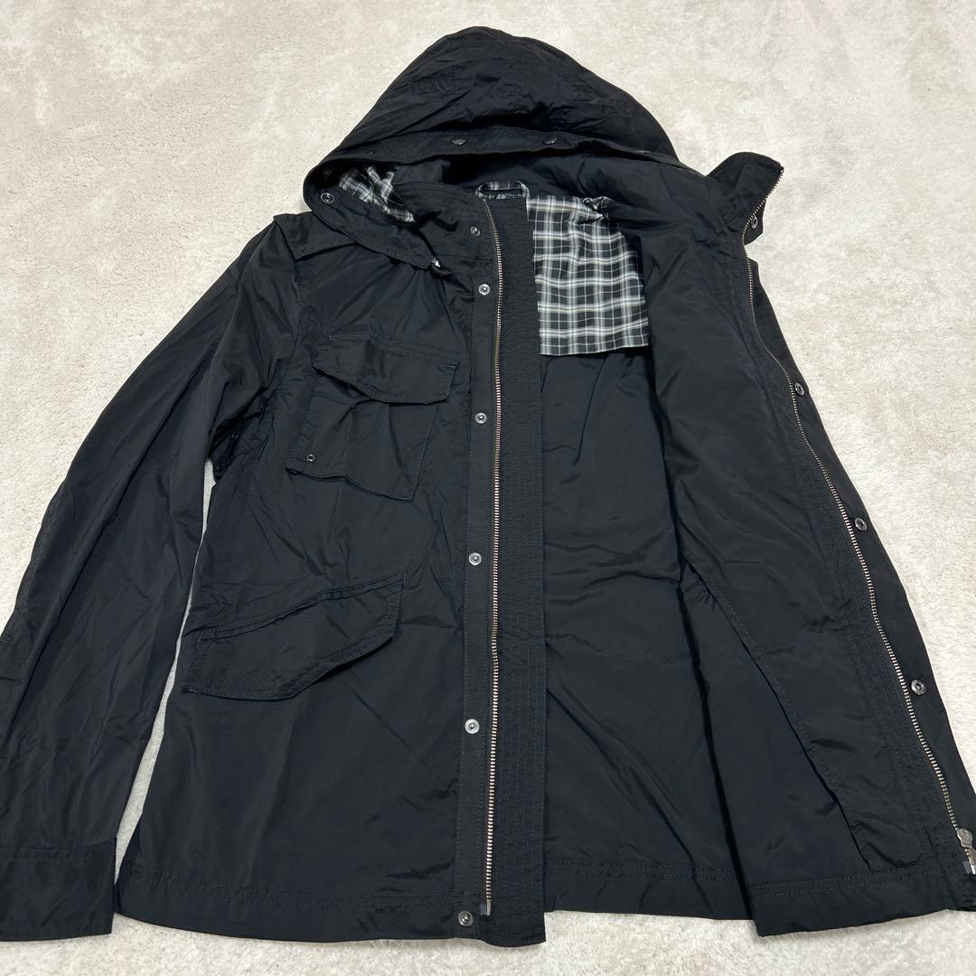 ♦︎新品同様♦︎バーバリーブラックレーベル♦︎ブラック マウンテンパーカー フード付き