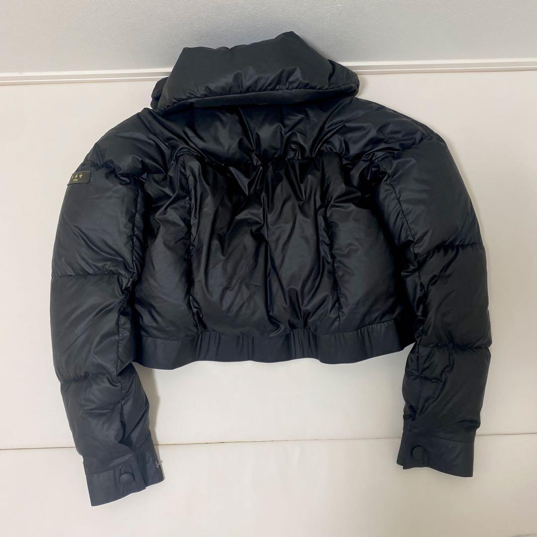 美品　タトラス　ダウンジャケット　2way ショート丈　ドローコード　黒　01