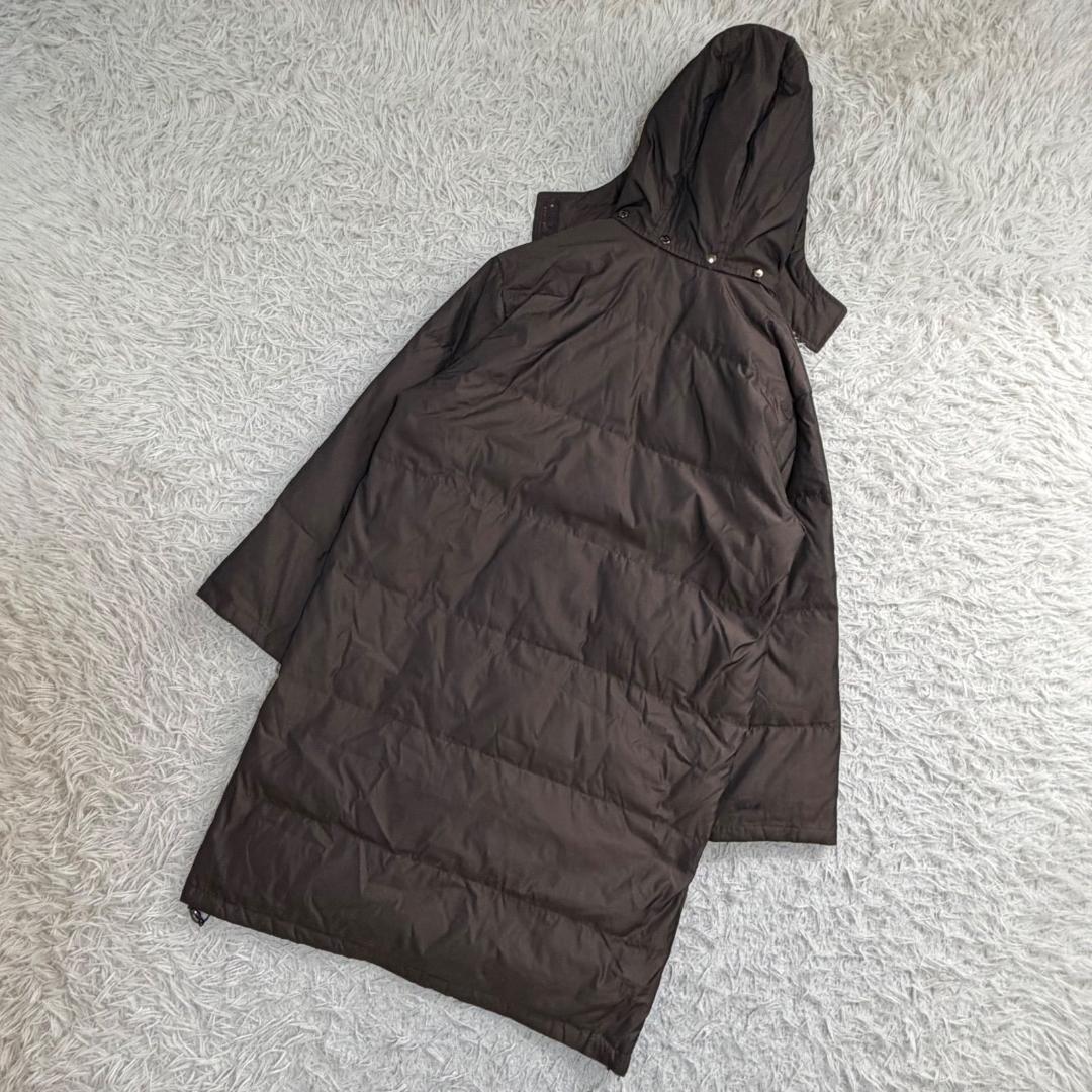 17130✨バーバリー 9 M ロングダウンジャケット ノバチェック 光沢