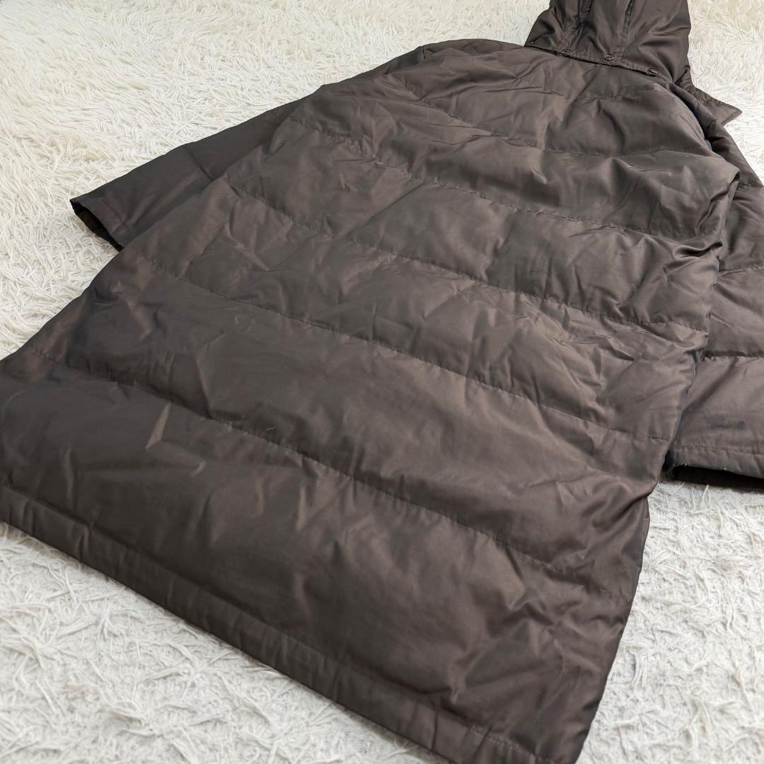 17130✨バーバリー 9 M ロングダウンジャケット ノバチェック 光沢