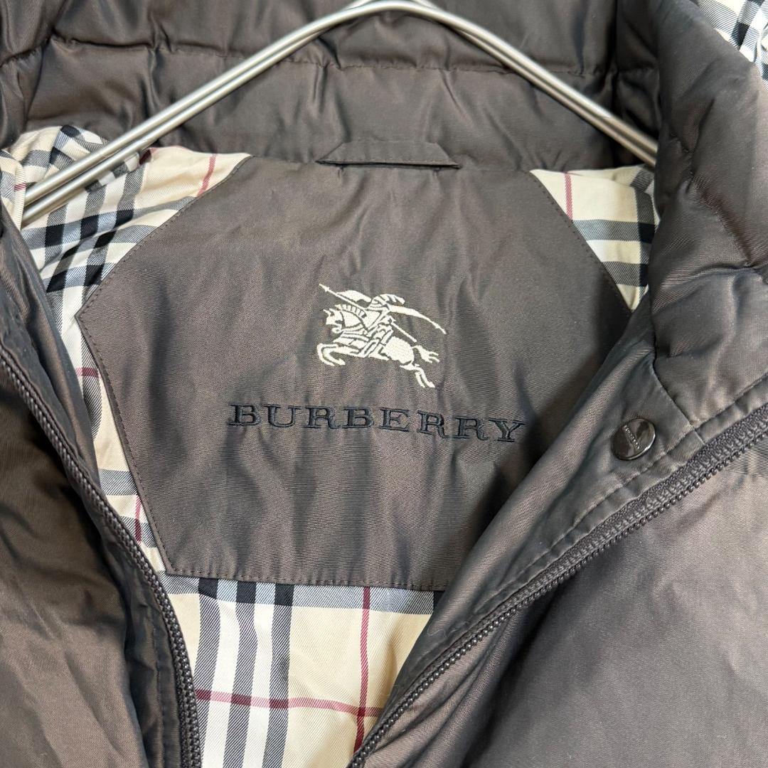 17130✨バーバリー 9 M ロングダウンジャケット ノバチェック 光沢