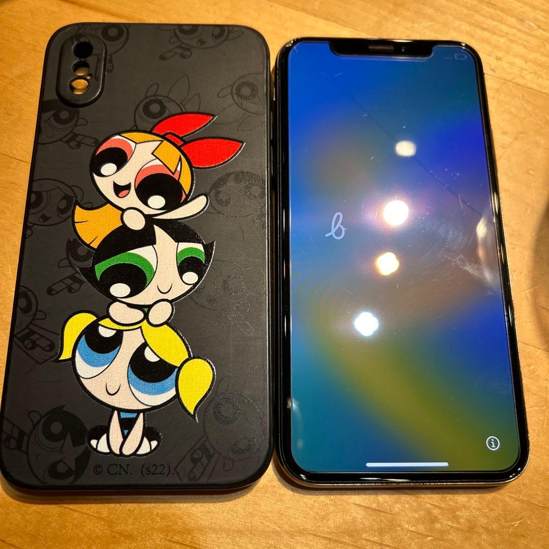 iPhone X ブラック 画面ひびあり