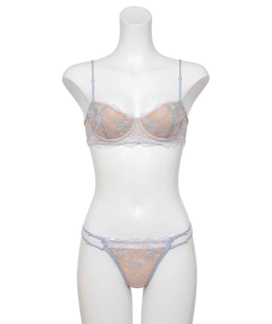 RAVIJOUR MINAMOコラボ グロウレース Tバックセット/BLUE/