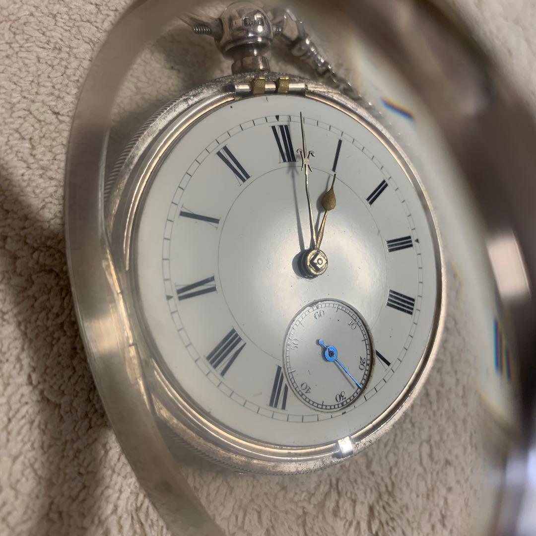 懐中時計　銀　可動品
