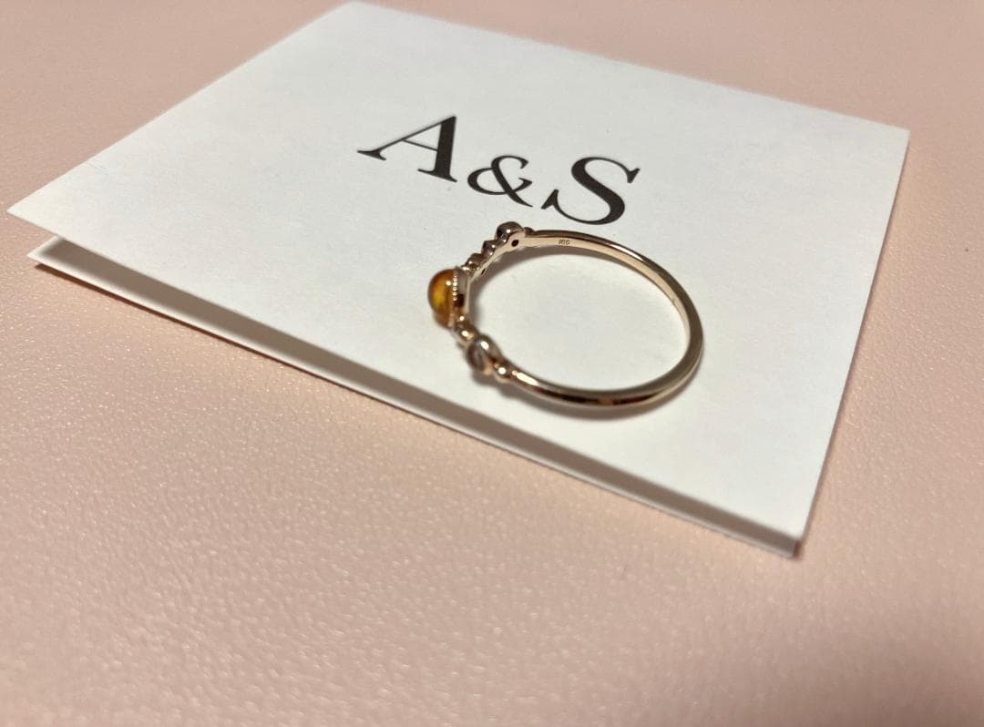 よろしくお願いします★ agete リング 11号 アンバー アメジスト