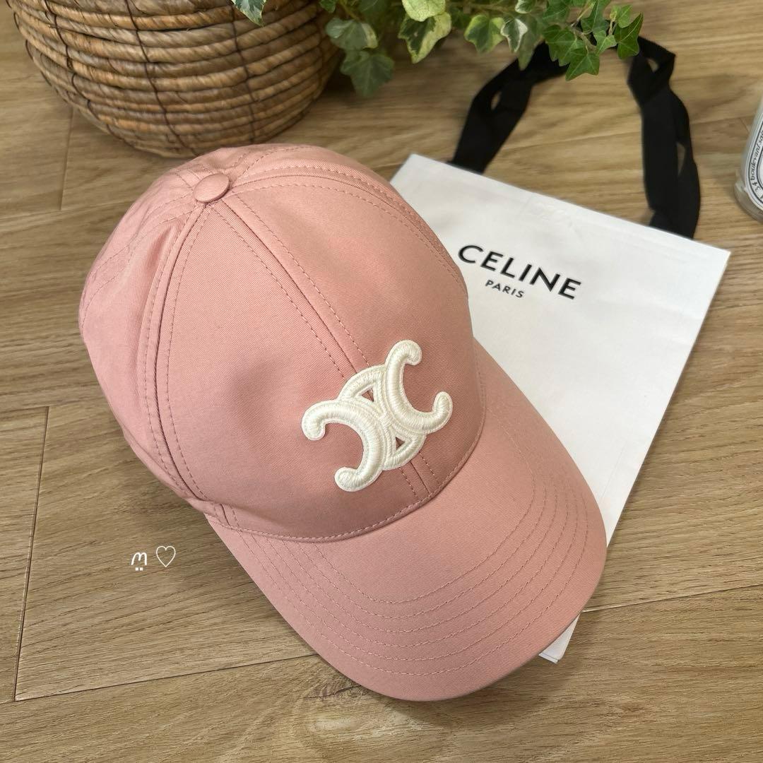 CELINE　セリーヌ トリオンフベースボールキャップ　L　ヴィンテージピンク