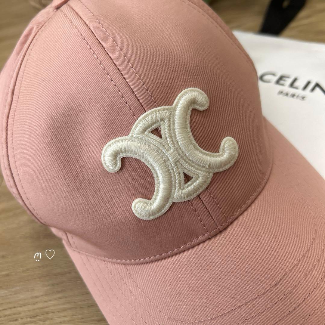 CELINE　セリーヌ トリオンフベースボールキャップ　L　ヴィンテージピンク