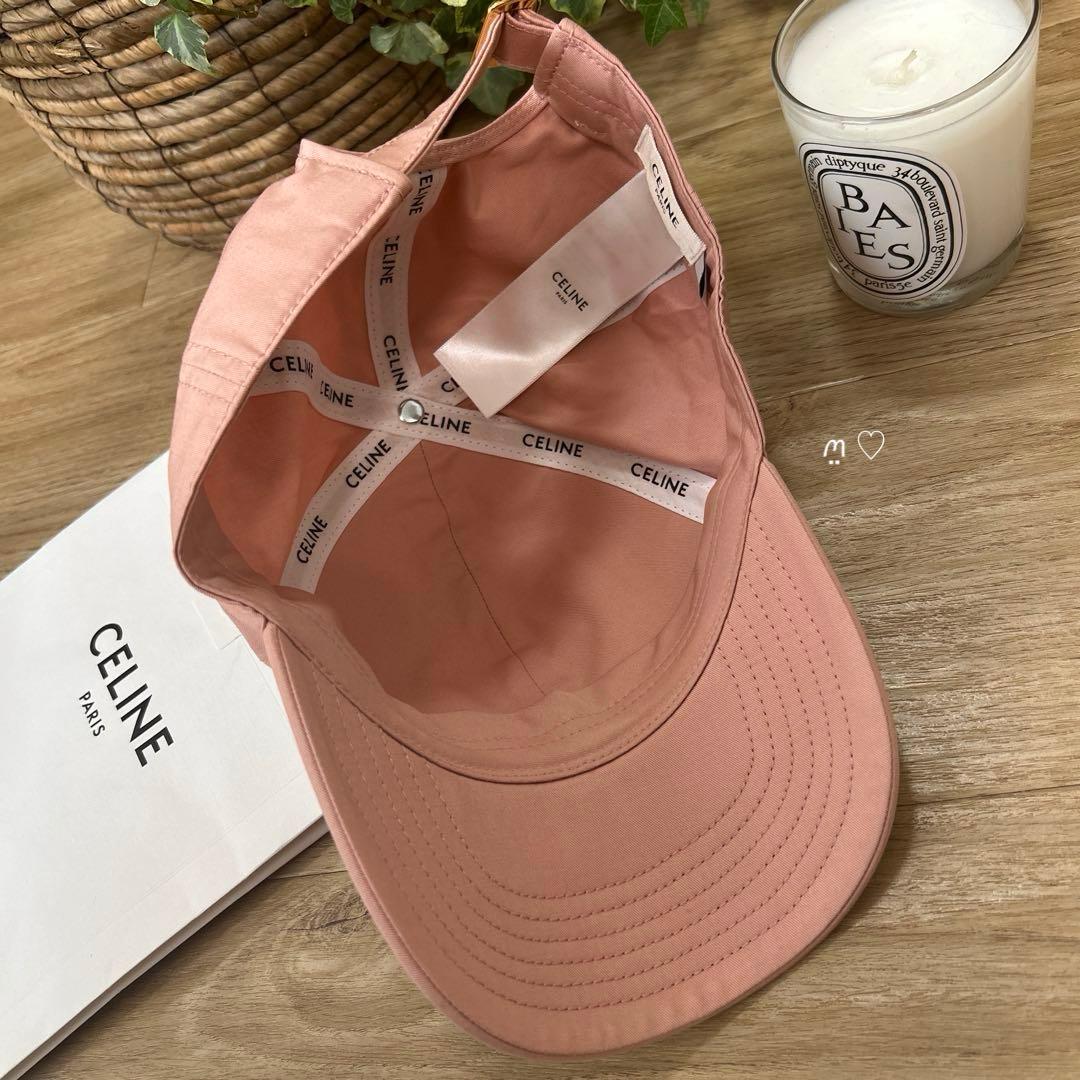 CELINE　セリーヌ トリオンフベースボールキャップ　L　ヴィンテージピンク