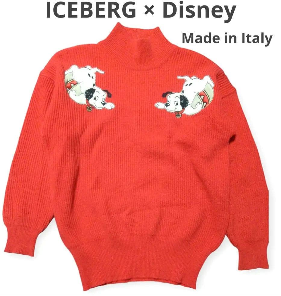 90s ICEBERG × Disney ダルメシアン刺繍ニット イタリア製