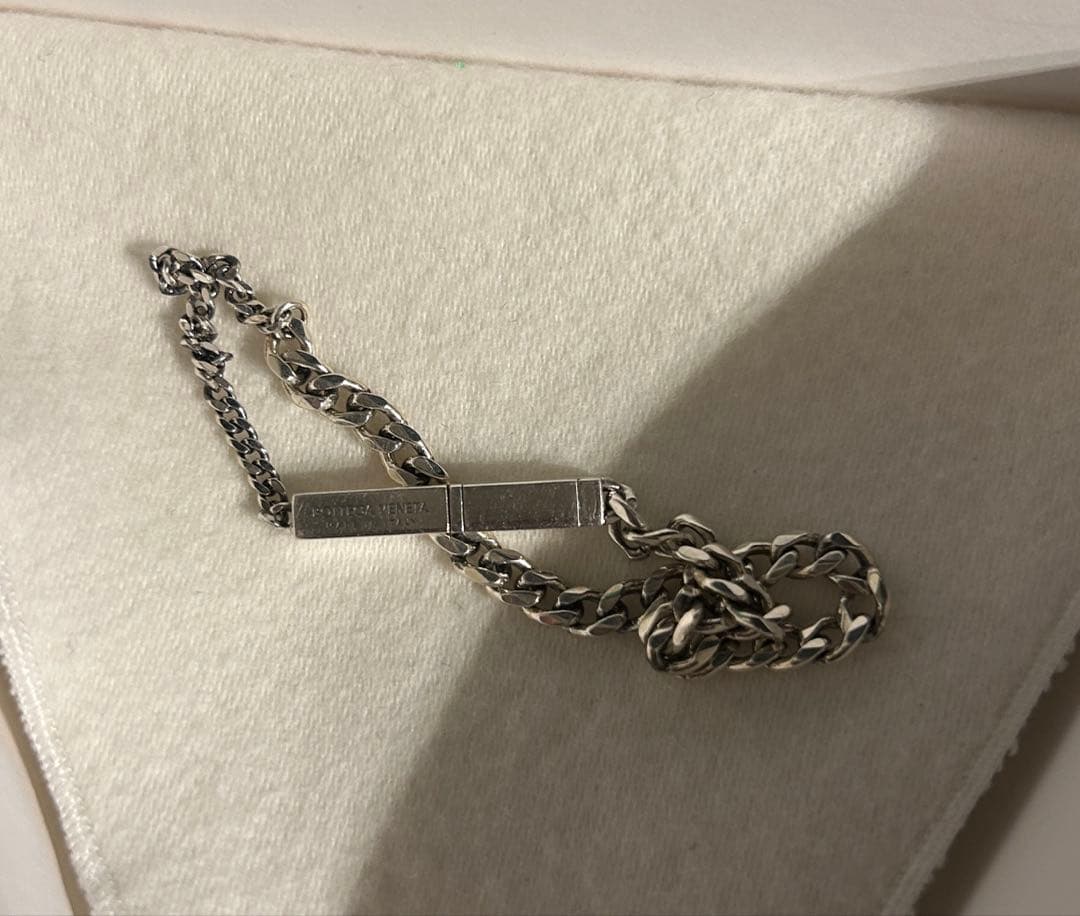 bottega veneta ボッテガ　シルバー　チェーン　ID ブレスレット