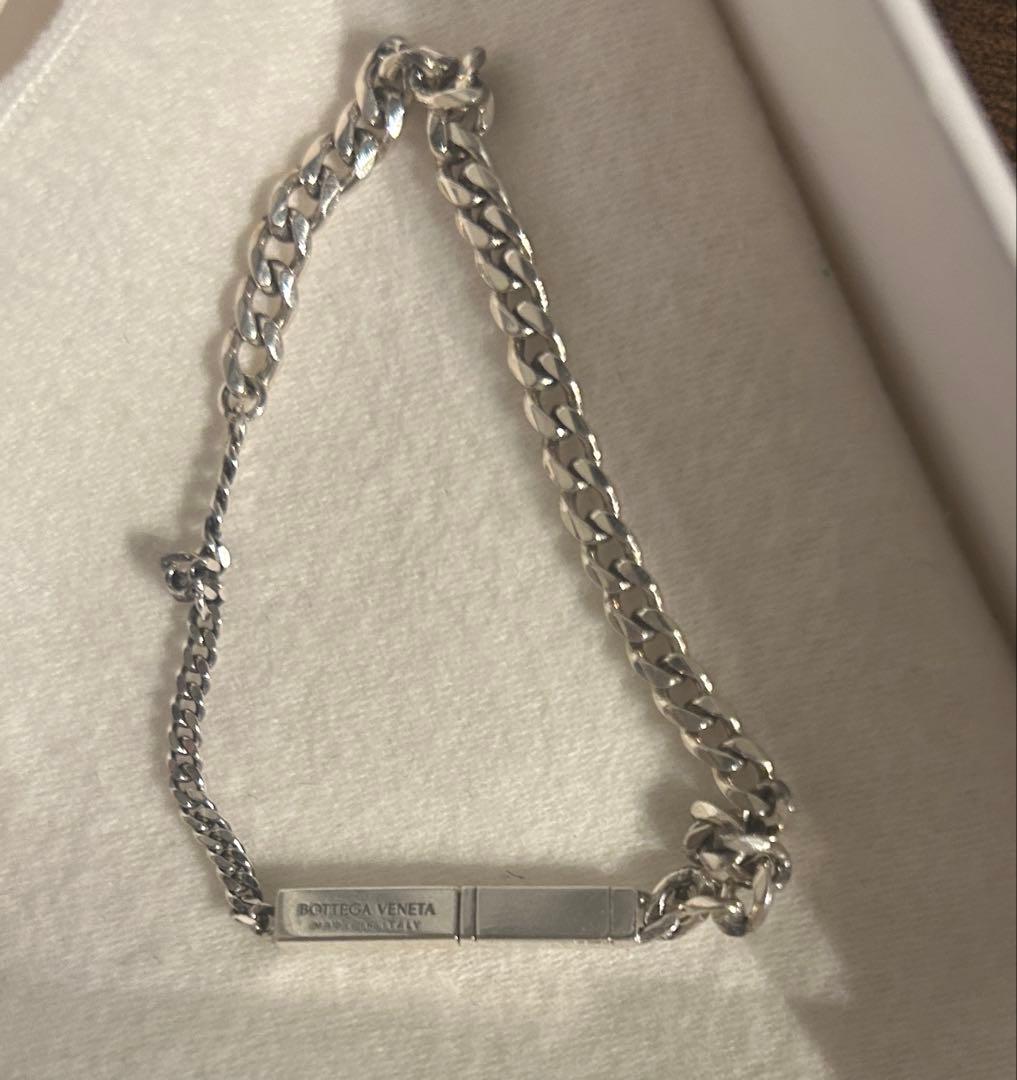 bottega veneta ボッテガ　シルバー　チェーン　ID ブレスレット