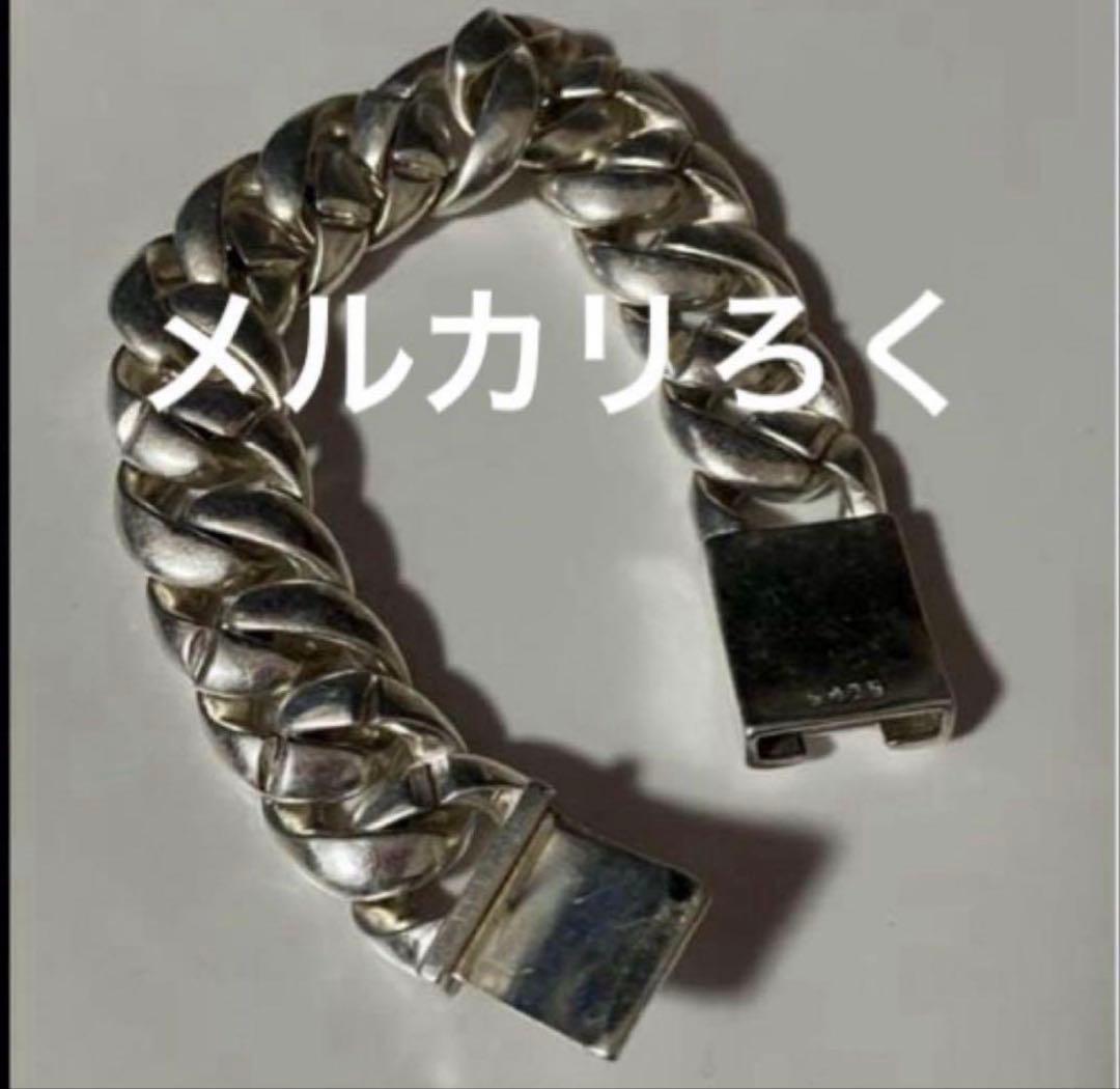 シルバー925 ブレスレット ヴィンテージ 喜平 2面 重量級 アバランチ