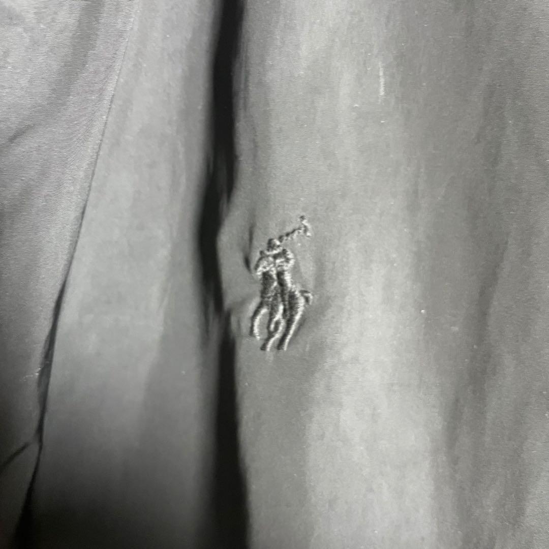 【良品】ポロラルフローレン スイングトップ 裏地チェック ポニー刺繍ロゴ 黒 M