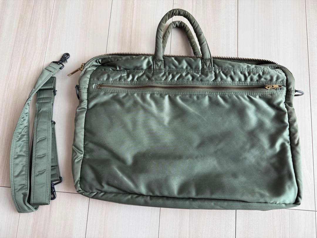 廃番品PORTER タンカー　2WAYビジネスバッグ　カーキ