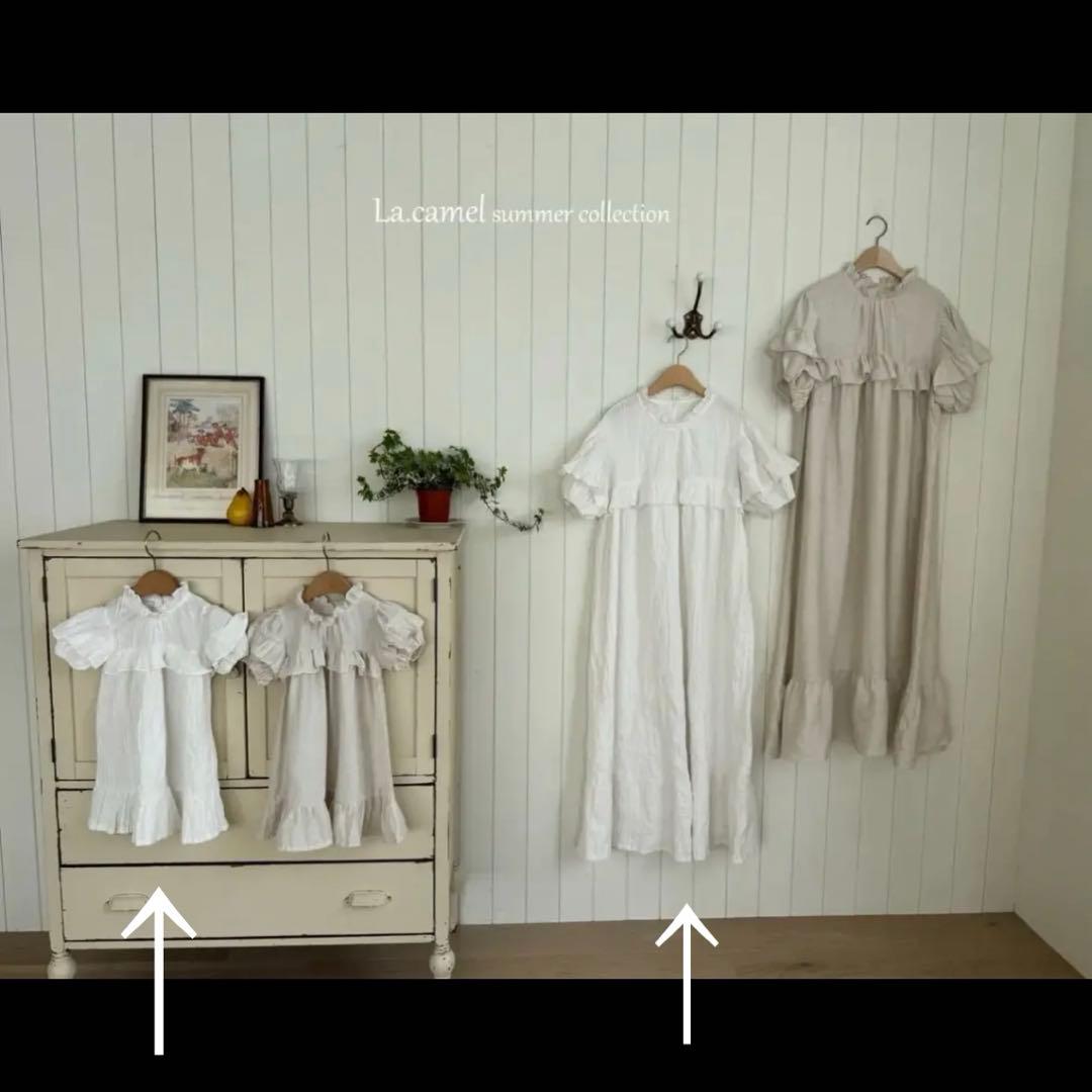 lacamel ワンピース 親子リンク セット S 大人 韓国