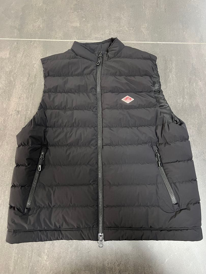 DANTON ブラック ダントン　ベスト　ダウン
