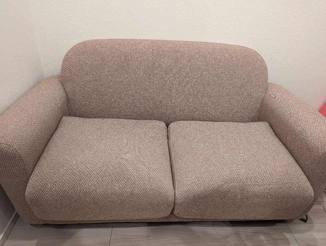 【Francfranc】フランフラン ヌボラ 2人掛けソファ 2 2S ピンク