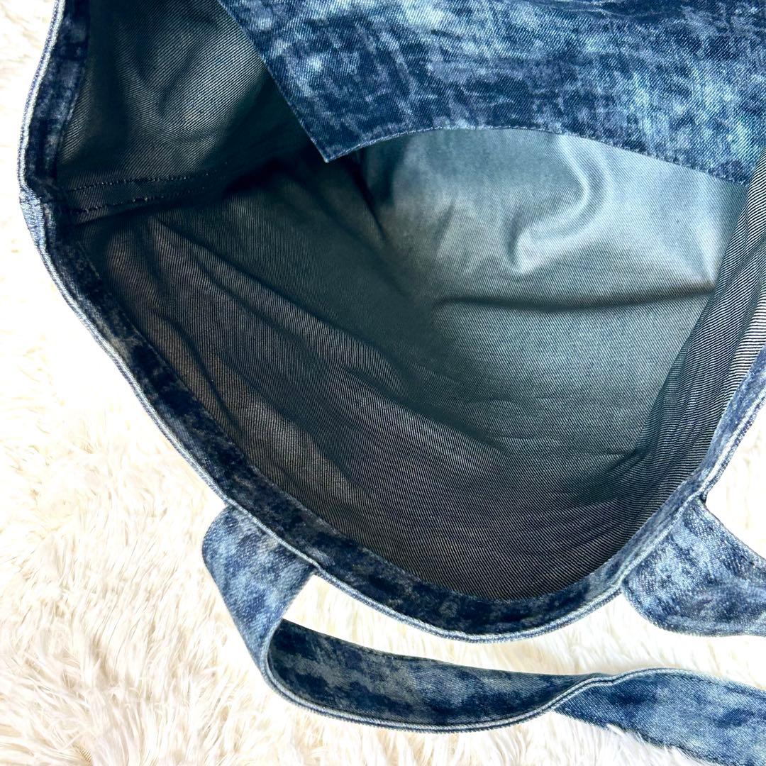 美品 ディーゼル デニムトートバッグ 大きい 肩掛け ケミカルウォッシュ 鞄