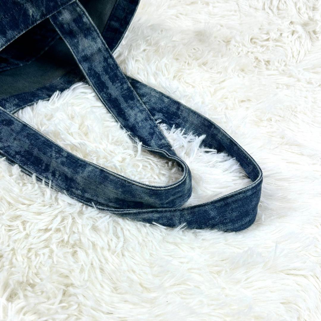 美品 ディーゼル デニムトートバッグ 大きい 肩掛け ケミカルウォッシュ 鞄