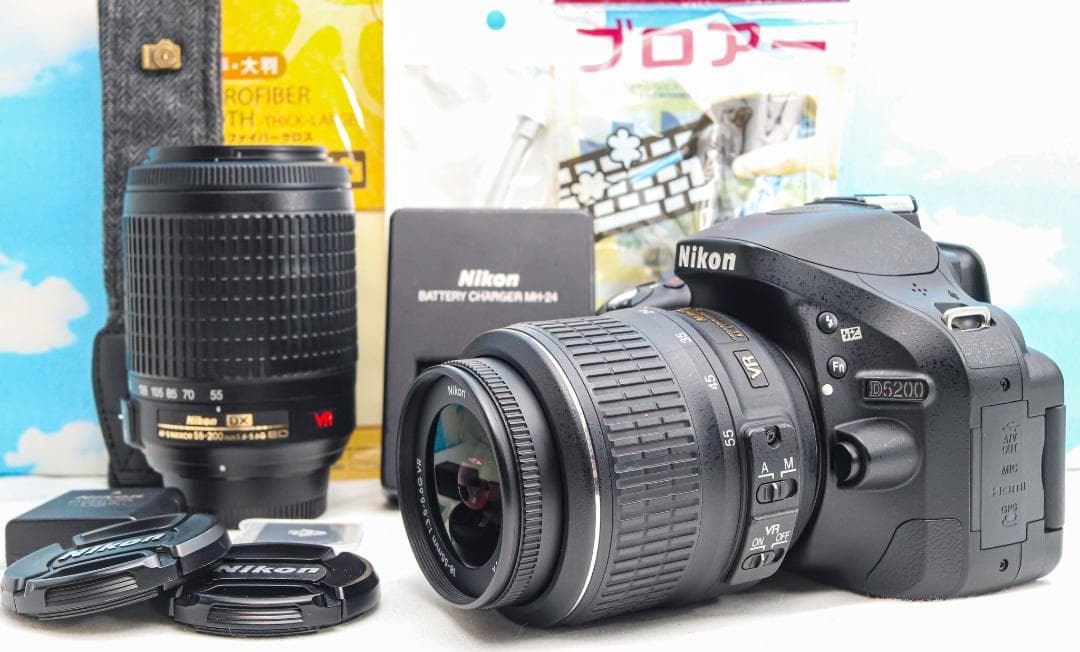 Nikon D5200⭐️動画撮影可⭐️スマホ転送♪⭐️ダブルレンズ⭐️一眼レフ