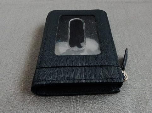 未使用PORTERCURRENTエンボスレザーL字ファスナーパス