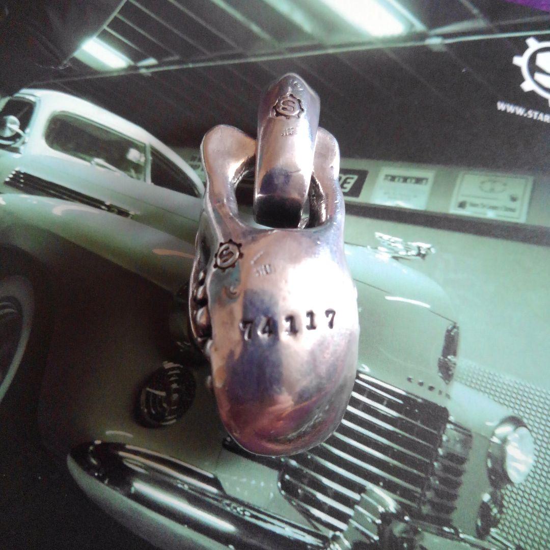 美品 廃盤 STARLINGEAR DOG シルバーペンダントヘッド(４２g)