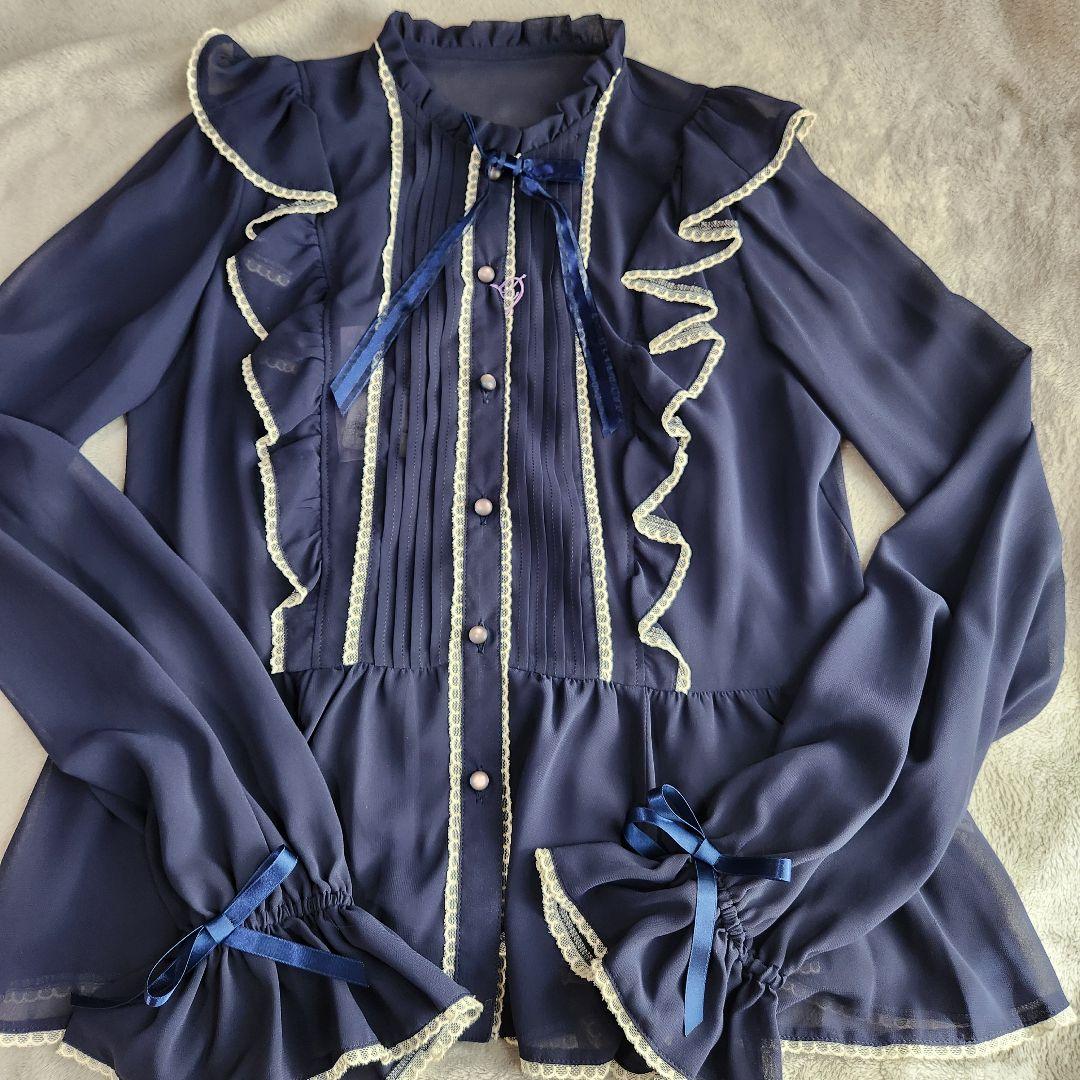 Angelic Pretty エポールフリルブラウス 長袖ブラウス　シフォン