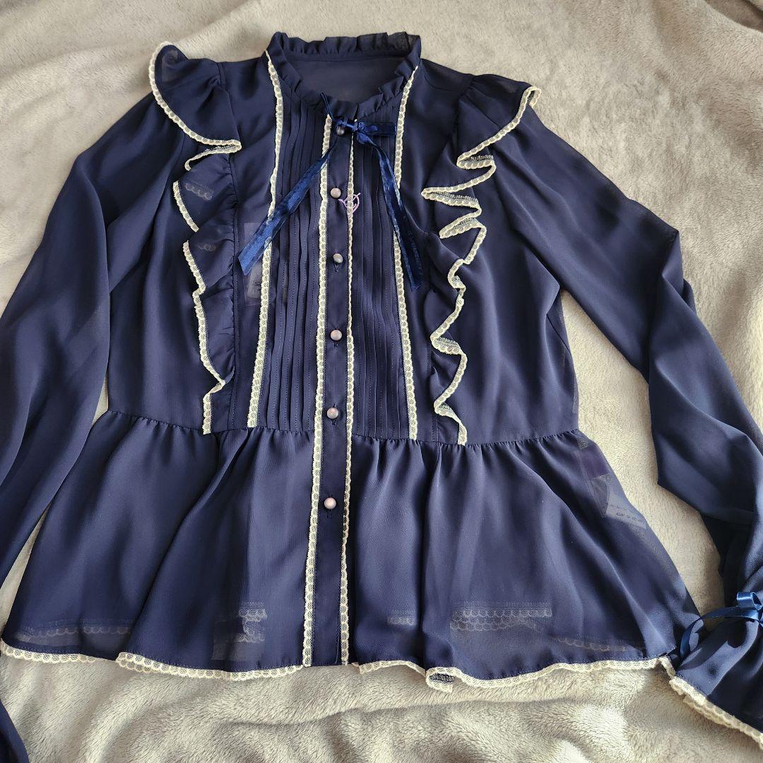 Angelic Pretty エポールフリルブラウス 長袖ブラウス　シフォン