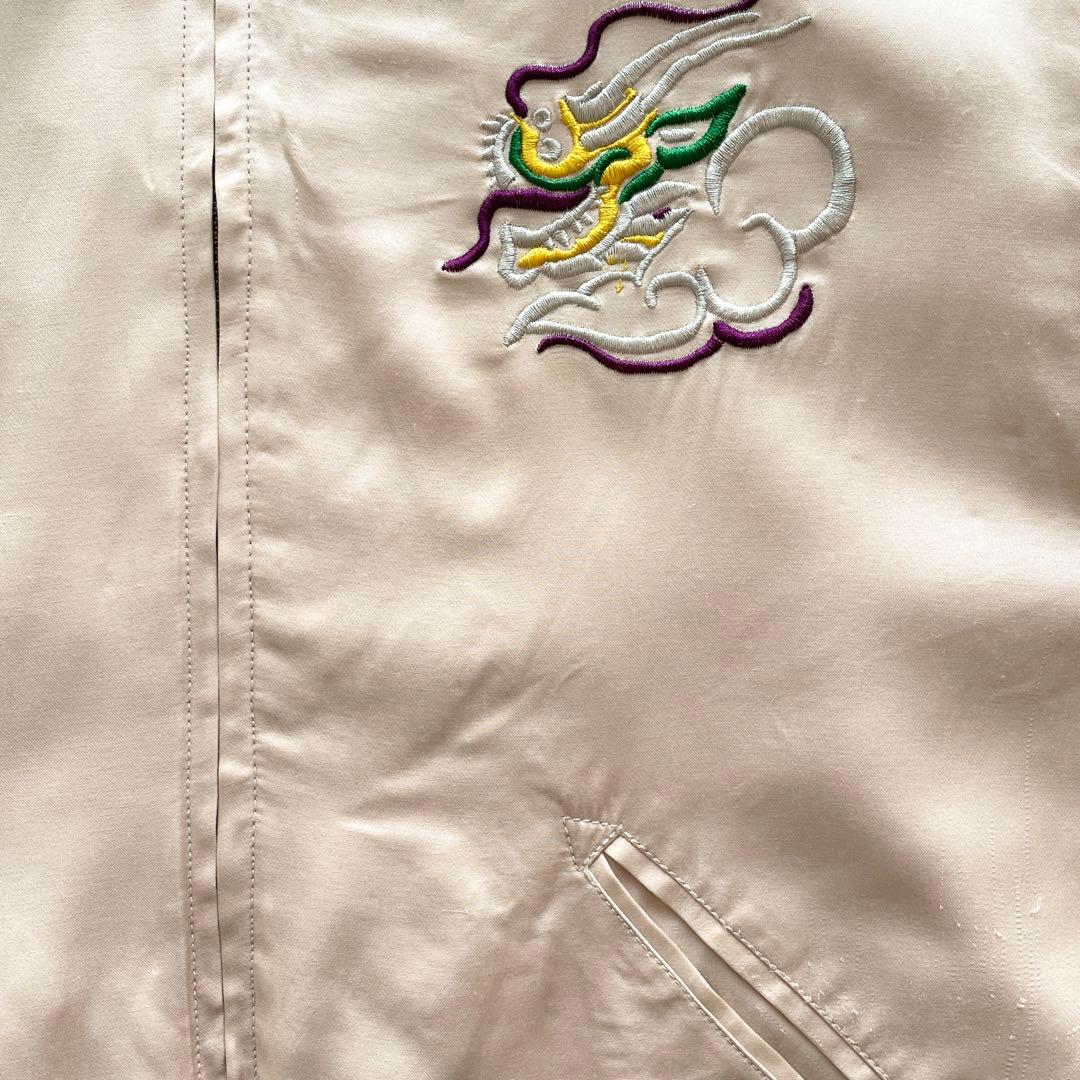 Lサイズ マックレガー スーベニアジャケット ドラゴン刺繍 微光沢ライトピンク