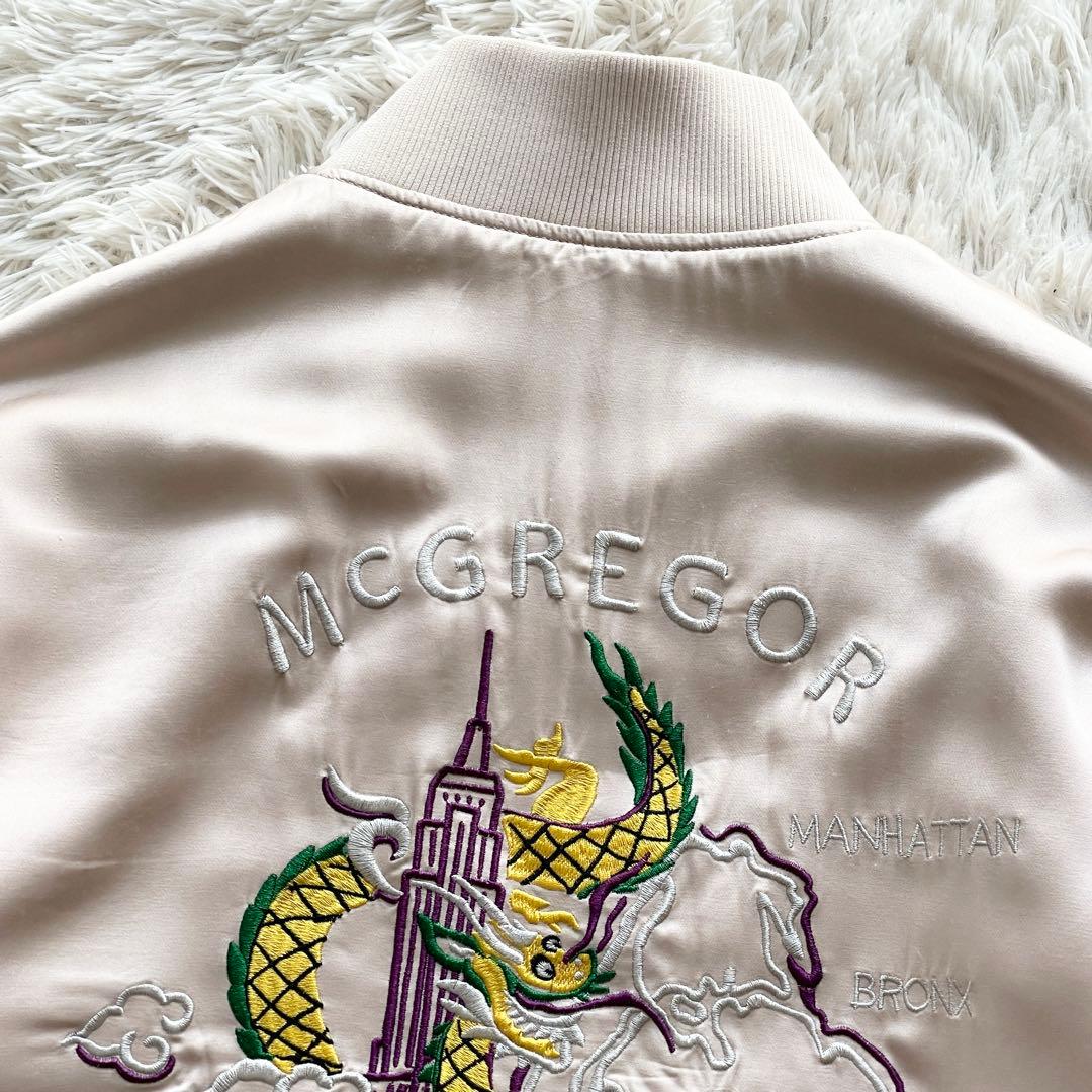 Lサイズ マックレガー スーベニアジャケット ドラゴン刺繍 微光沢ライトピンク