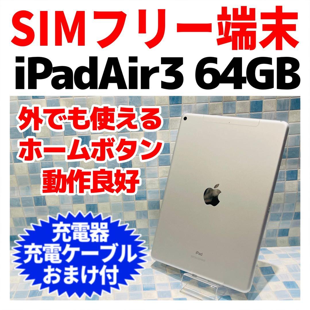 SIMフリー iPad Air 第3世代 本体 64GB シルバー 電池良好