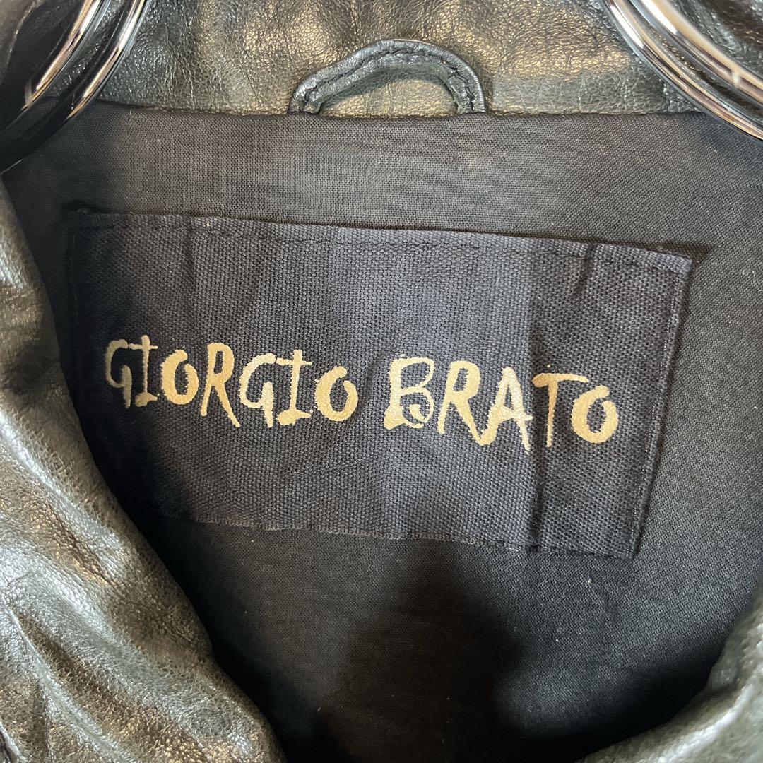 GIORGIO BRATO ジョルジオブラット ラムレザージャケット44シングル