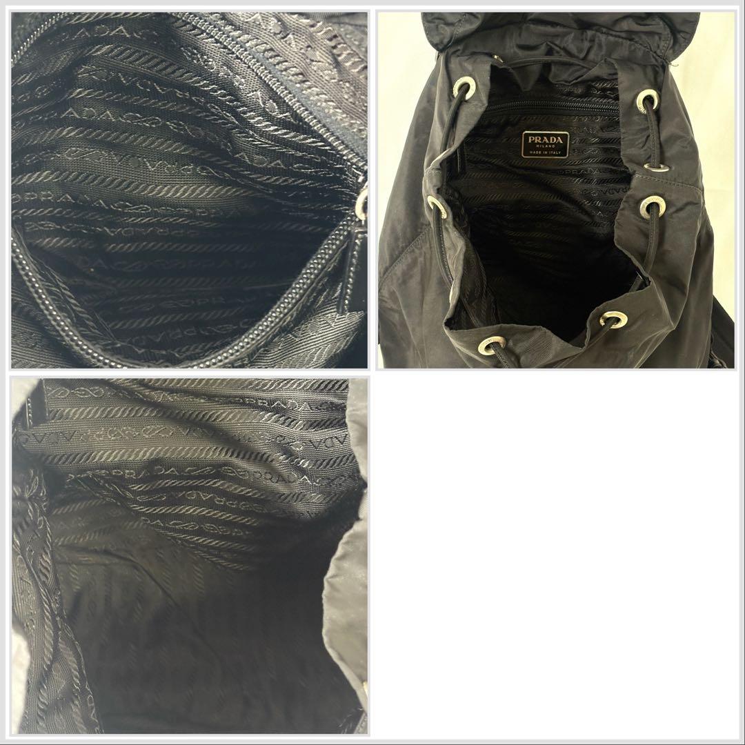 極美品　定番PRADA VELAナイロン リュックサック白タグあり
