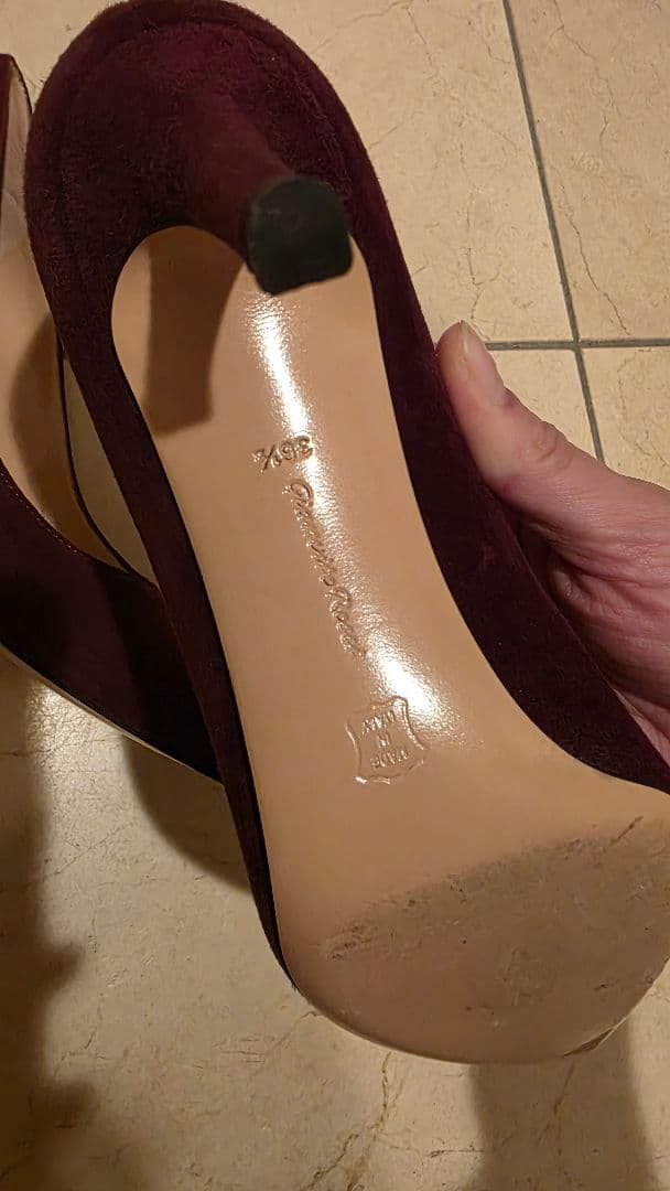 ジャンヴィトロッシgianvitorossiバーガンディ スエード 36Half