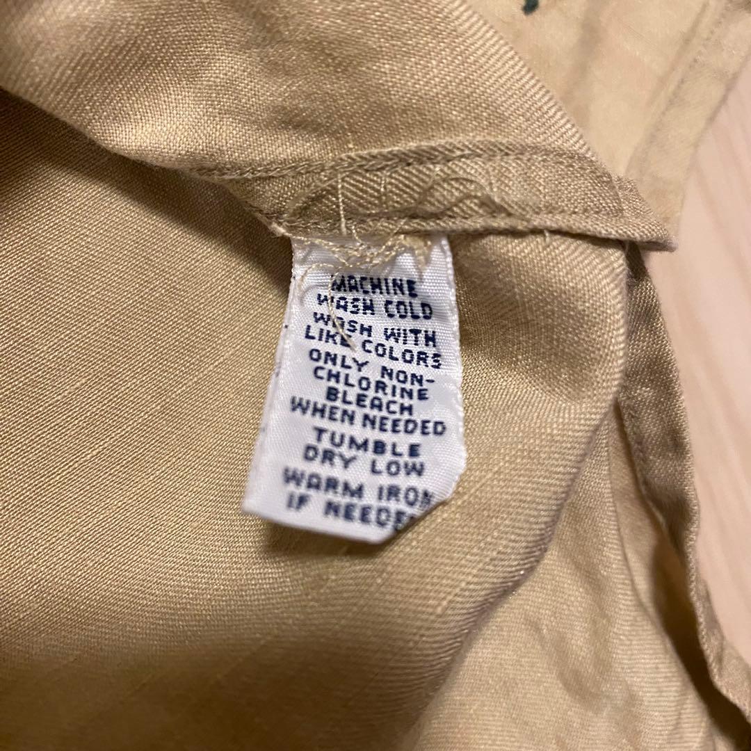 [希少] 90s Ralph Lauren 開襟シャツ シルク リネン