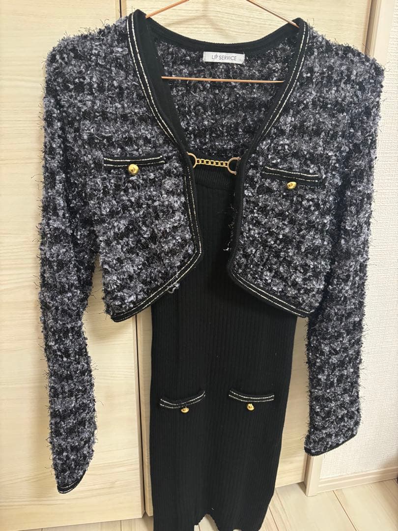 LIP SERVICE クラシカルツイードアンサンブルワンピース